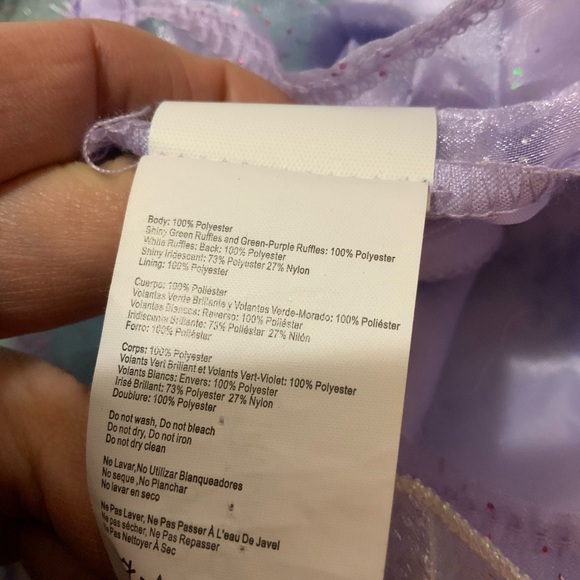 Girls Disney Mermaid Princess Costume - Purple and Teal - Picture 7 of 7